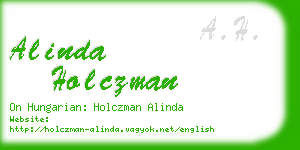 alinda holczman business card